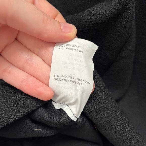 Vince V-Neck Bib Sheath Fitted Dress Career Classic Minimalist Basic - Size 12 - Picture 11 of 12